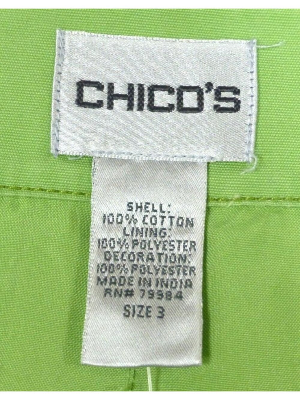 Chicos Carrie Ann Gecko Embellished Green Jacket Size 3 Beaded Floral Design NWT - Picture 5 of 13